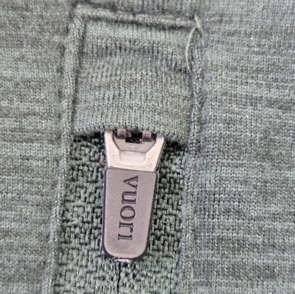 Vuori Men's Ease Performance Half Zip Long Sleeve Top Dark Green Color size XL - Picture 15 of 16